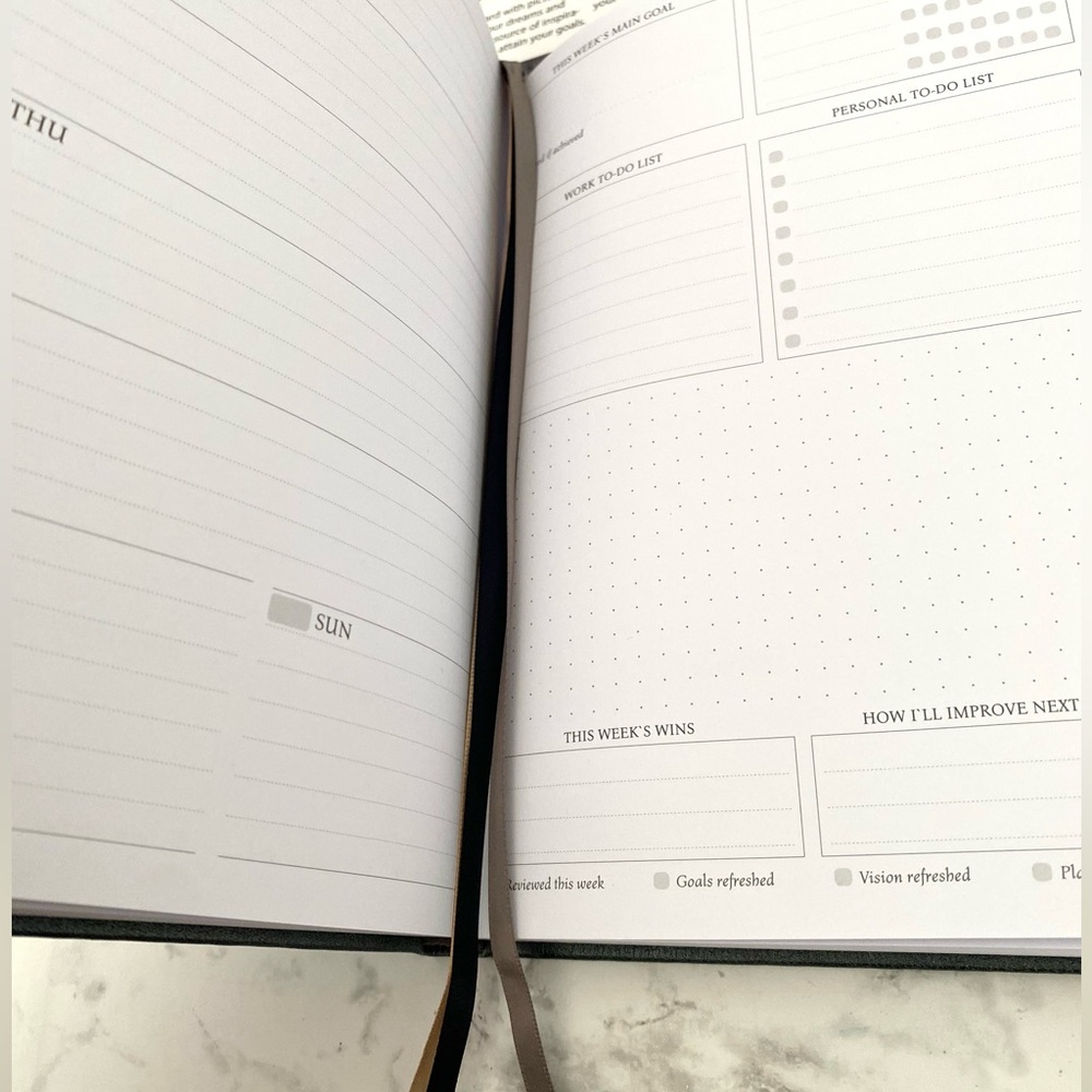 LAST CHANCE SALE! Legend Planner Gray Gold Detailing Weekly Monthly Organizer - Picture 10 of 10